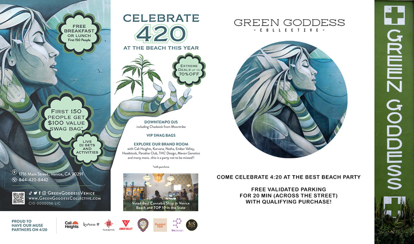 celebrate 420 deals at the beach with Green Goddess Collective